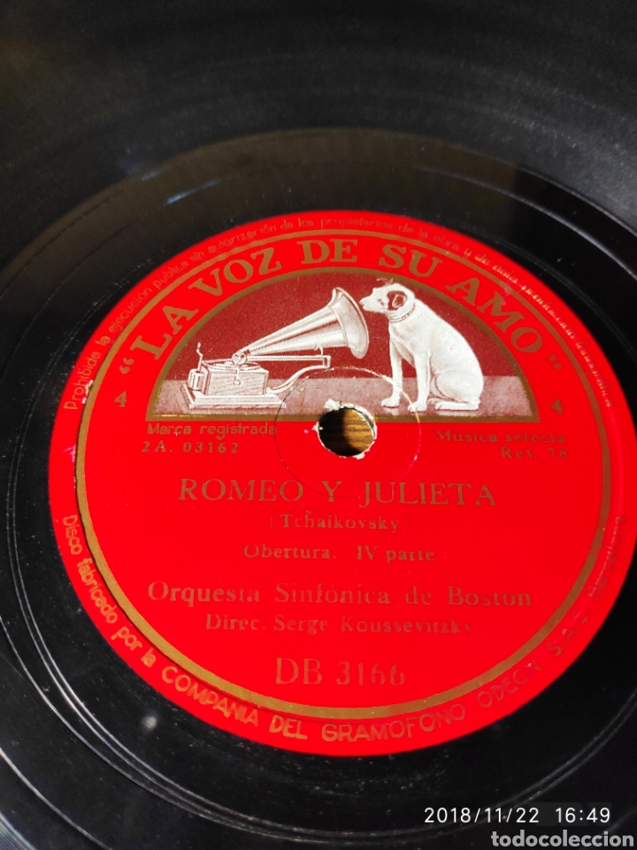 Discos de pizarra: Disco pizarra. Romeo y Julieta - Foto 1