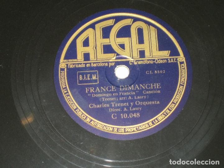 Discos de pizarra: CHARLES TRENET - FRANCE DIMANCHE - EVE - Foto 1