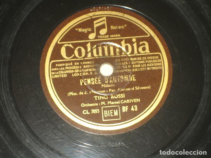 Discos de pizarra: TINO ROSSI - PENSEE D&acute;AUTOMNE - TRISTESSE - Foto 1