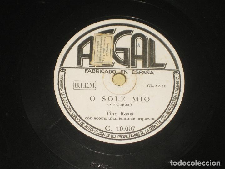 Discos de pizarra: TINO ROSSI - O SOLE MIO - SERENATA - Foto 1