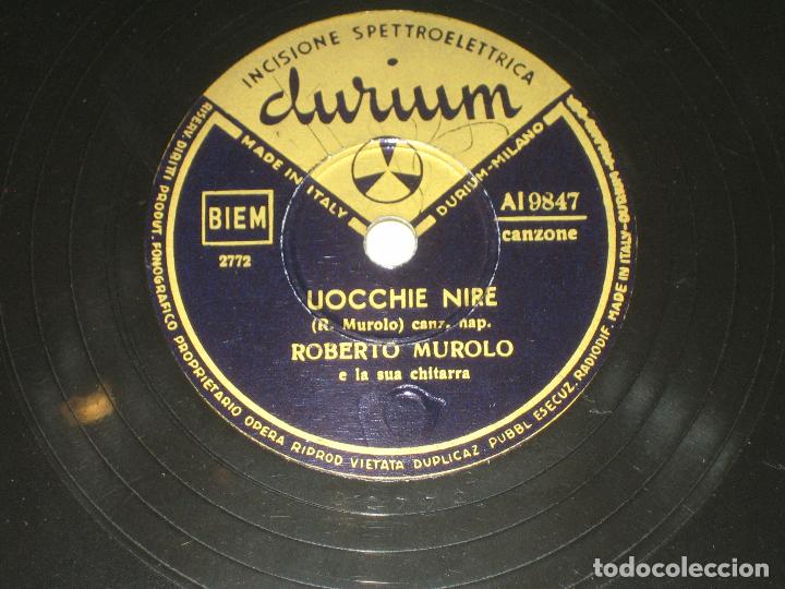 Discos de pizarra: ROBERTO MUROLO - UOCCHIE NIRE - LUNA ROSSA - Foto 1