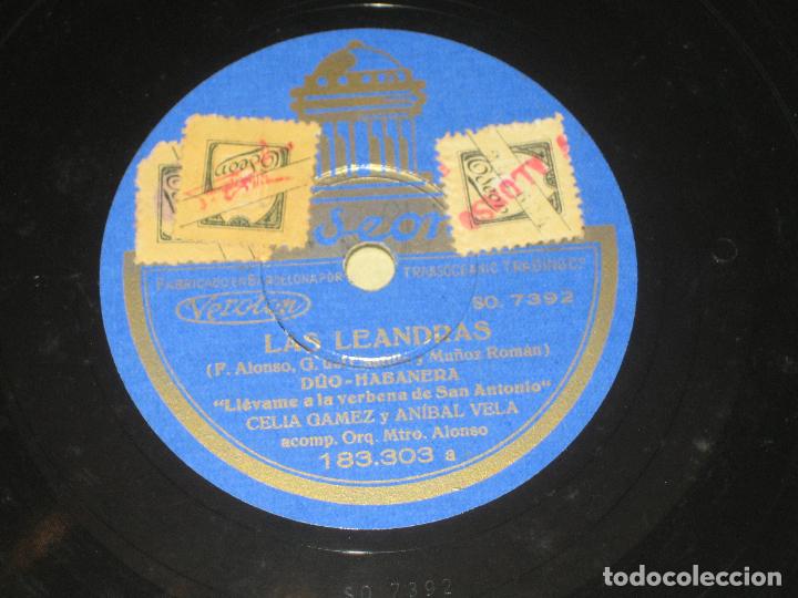 Discos de pizarra: CELIA GAMEZ - LAS LEANDRAS - Foto 1