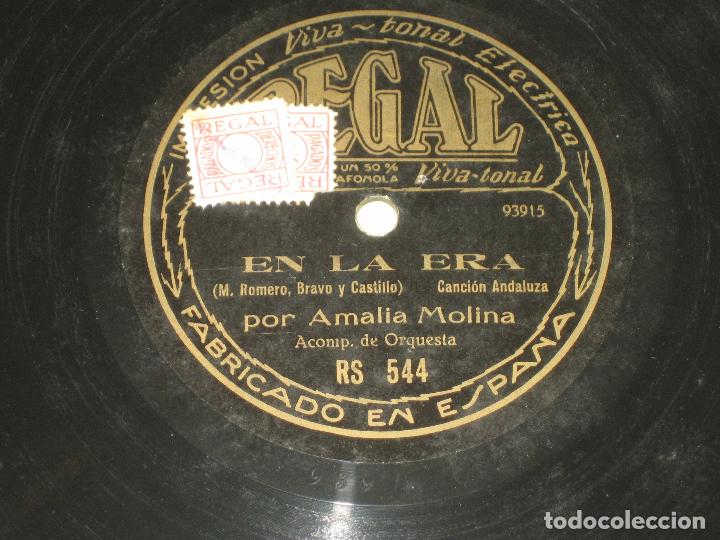 Discos de pizarra: AMALIA MOLINA - EL MA&Ntilde;ICO - EN LA ERA - Foto 1