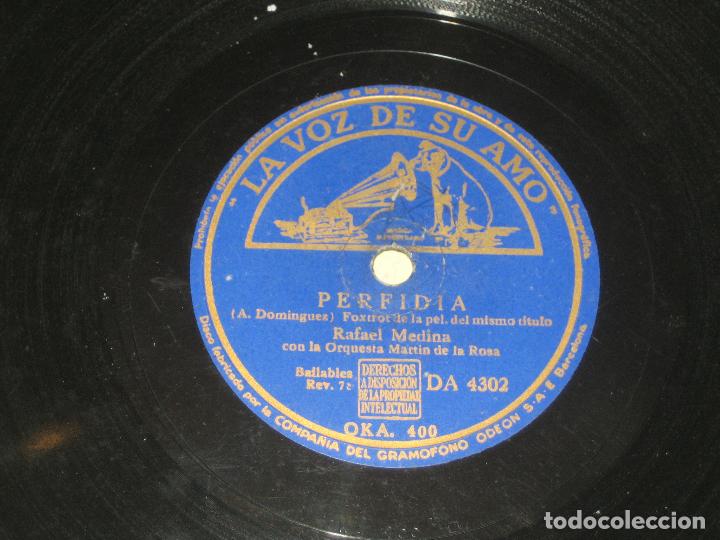Discos de pizarra: RAFAEL MEDINA - PERFIDIA - TRISTEZA - Foto 1