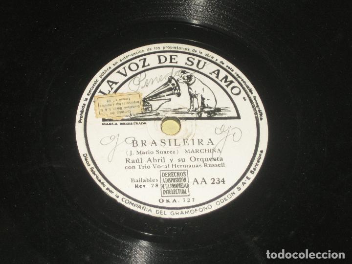 Discos de pizarra: RAUL ABRIL - BRASILEIRA - VIOLINES HUNGAROS - Foto 1