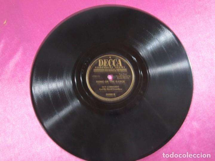 Discos de pizarra: GUY LOMBARDO, HOME ON THE RANGE + AULD LANG, DISCO PIZARRA L2 C31 - Foto 1