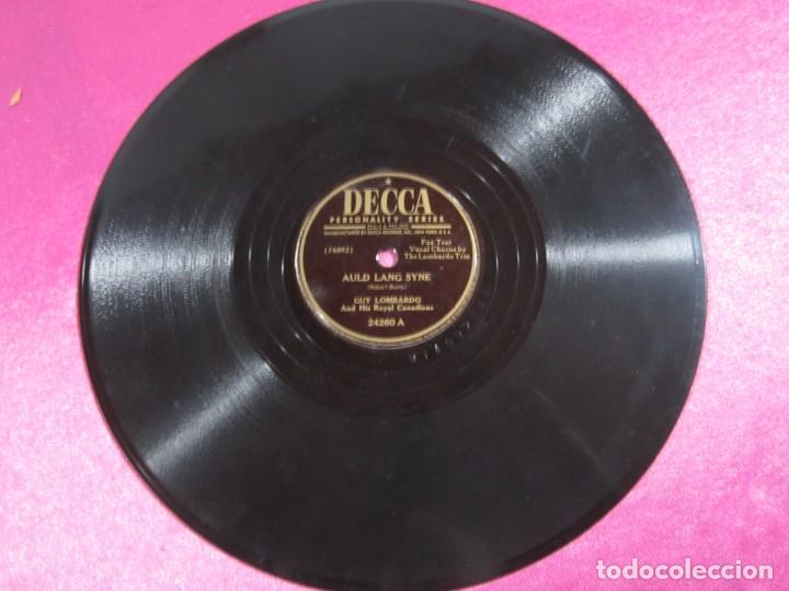Discos de pizarra: GUY LOMBARDO, HOME ON THE RANGE + AULD LANG, DISCO PIZARRA L2 C31 - Foto 2