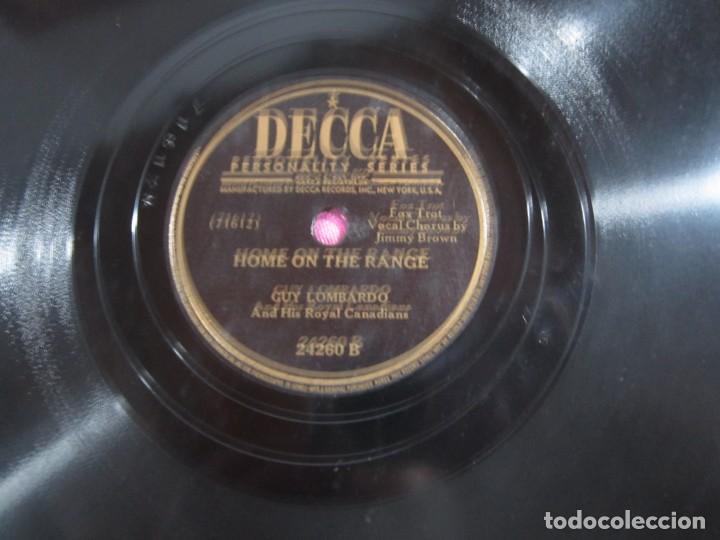 Discos de pizarra: GUY LOMBARDO, HOME ON THE RANGE + AULD LANG, DISCO PIZARRA L2 C31 - Foto 4