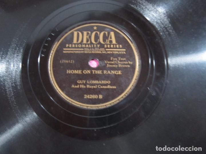 Discos de pizarra: GUY LOMBARDO, HOME ON THE RANGE + AULD LANG, DISCO PIZARRA L2 C31 - Foto 6