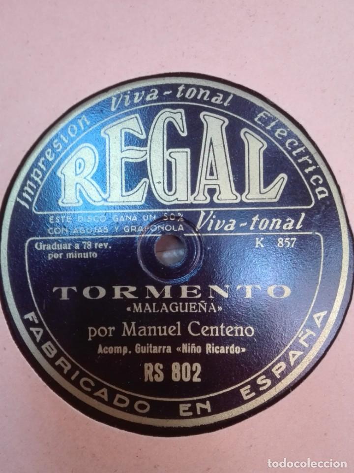 Discos de pizarra: MANUEL CENTENO-TORMENTO-muy buen estado - Foto 1