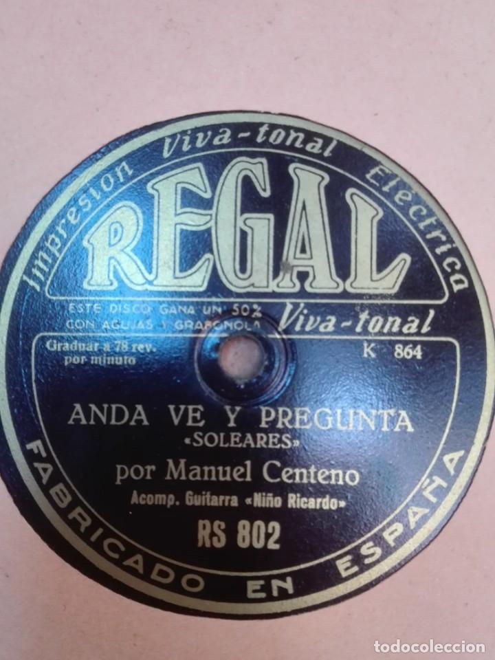Discos de pizarra: MANUEL CENTENO-TORMENTO-muy buen estado - Foto 2