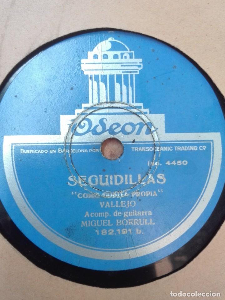 Discos de pizarra: VALLEJO-SEGUIDILLAS-MUY BUEN ESTADO - Foto 1