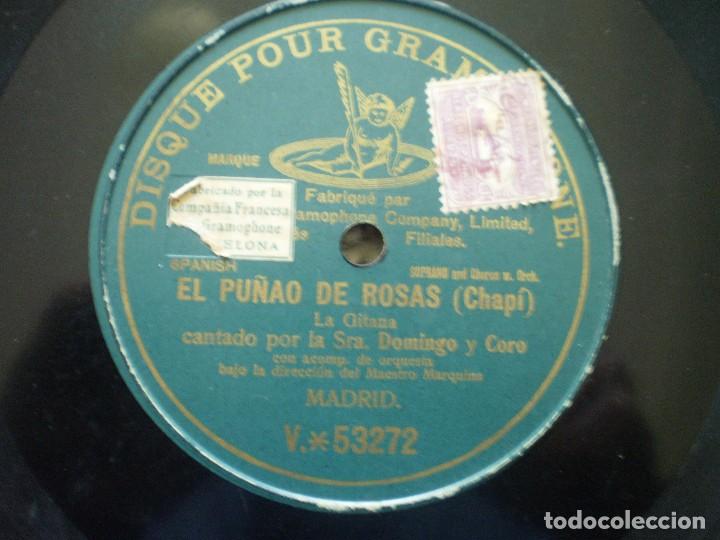 Discos de pizarra: SRA DOMINGO Y CORO. EL PU&Ntilde;AO DE ROSAS. CHAP&Iacute; - Foto 1
