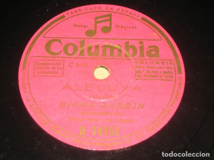 Discos de pizarra: DIANA DURBIN - ALELUYA - AVE MARIA - Foto 1