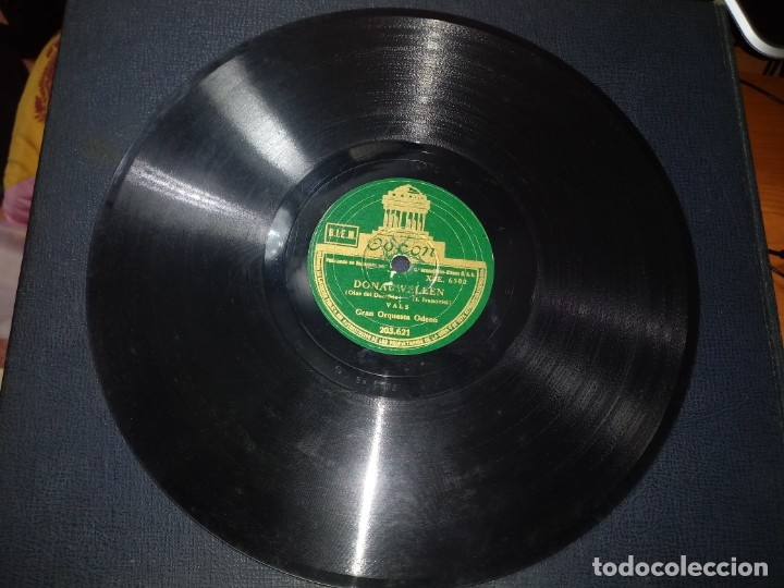 Discos de pizarra: GRAN ORQUESTA ODEON EL Pajarero DISCO DE PIZARRA ODEON 10 PULGADAS Olas del Danubio - Foto 1