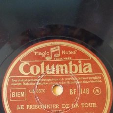 Discos de pizarra: DISCO 78 RPM - COLUMBIA - LES COMPAGNONS DE LA CHANSON - AZNAVOUR - BLANCHE - PIZARRA. Lote 349444484