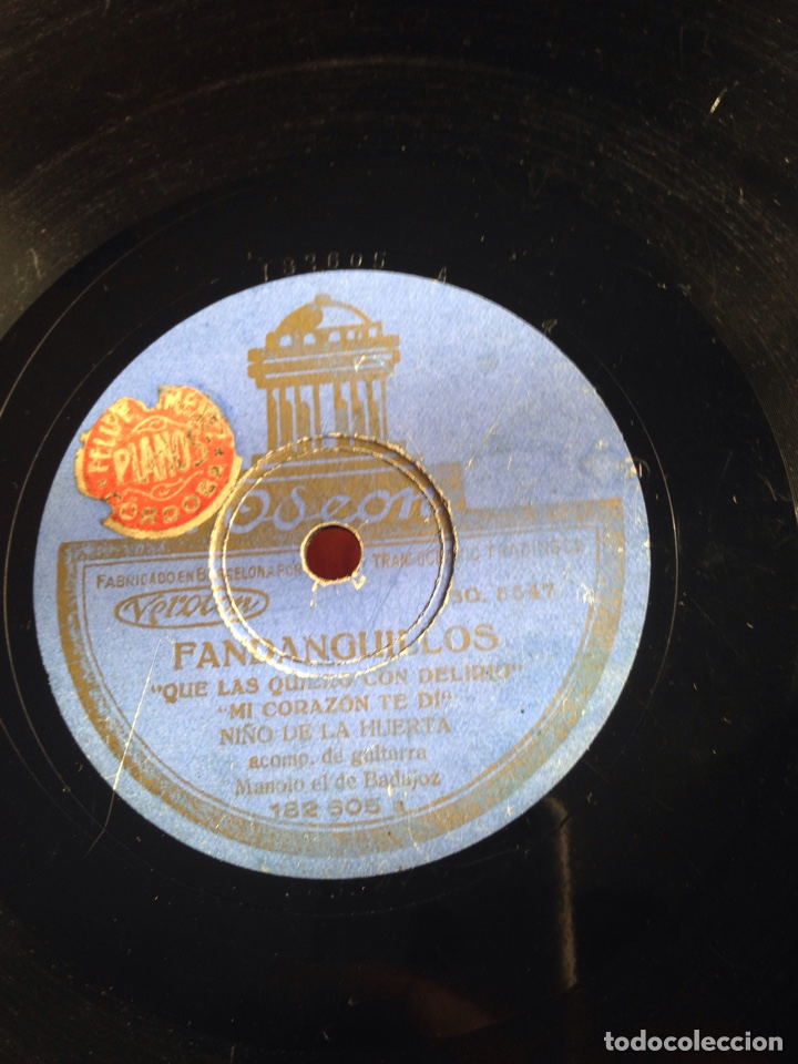 Discos de pizarra: Fandanguillos por El Ni&ntilde;o de la huerta - Foto 1
