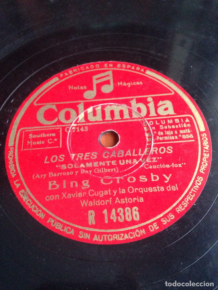 Discos de pizarra: Los tres caballeros bing crosby - Foto 3