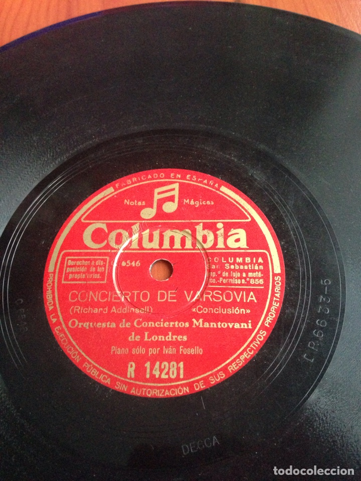 Discos de pizarra: Concierto de Varsovia - Foto 1