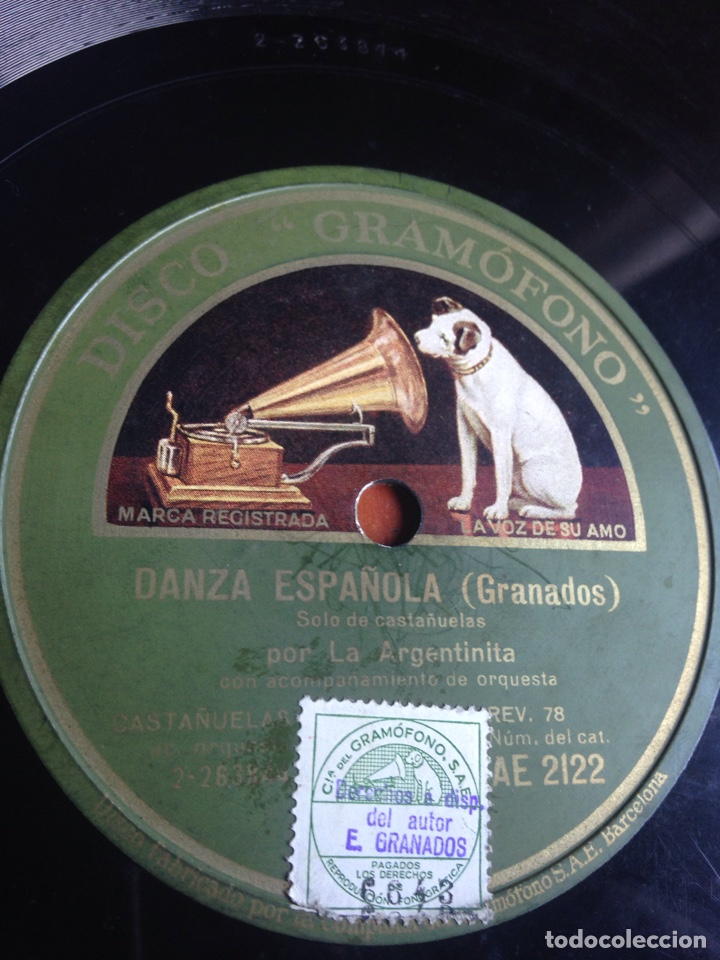 Discos de pizarra: Danza espa&ntilde;ola por la argentinita - Foto 1