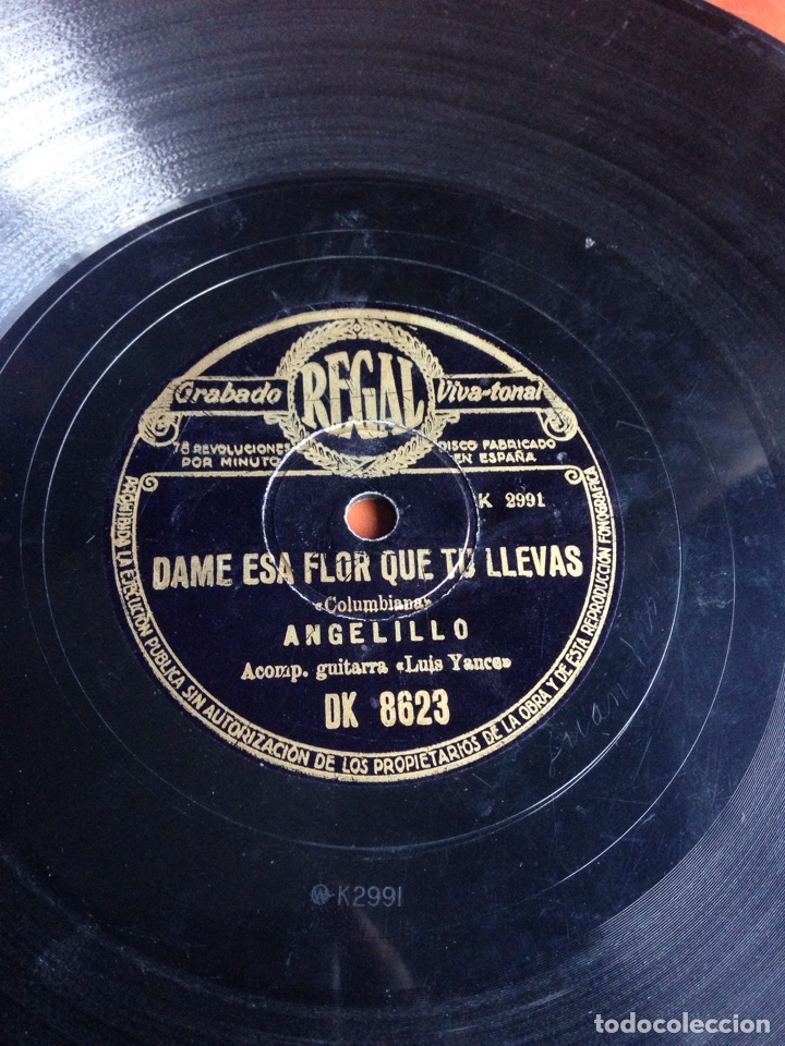 Discos de pizarra: Dame esa flor que t&uacute; llevas angelillo - Foto 1