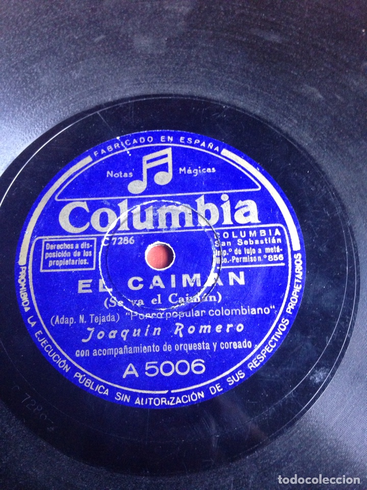 Discos de pizarra: El caim&aacute;n Joaqu&iacute;n romero - Foto 1