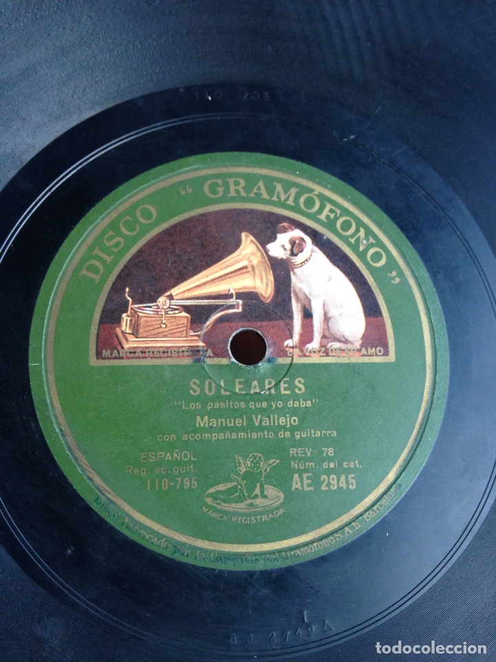 Discos de pizarra: Soleares Manuel Vallejo - Foto 1