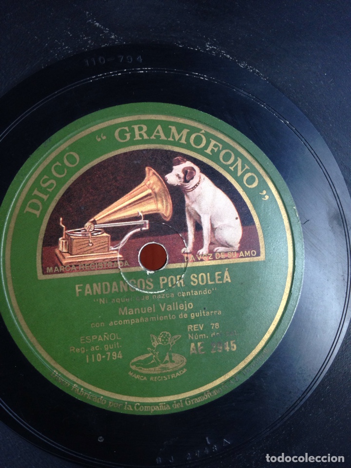 Discos de pizarra: Soleares Manuel Vallejo - Foto 3