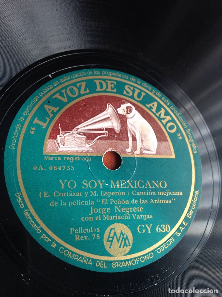 Discos de pizarra: Yo soy mexicano Jorge negrete - Foto 1