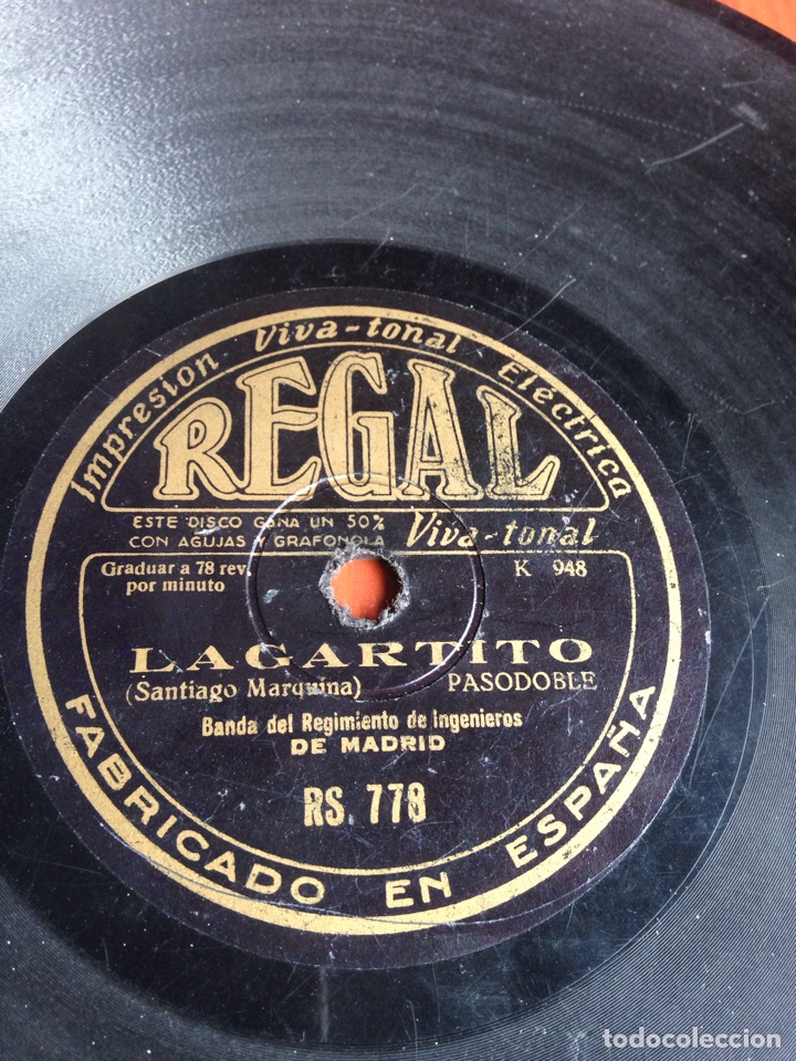 Discos de pizarra: Lagartito banda del regimiento de ingenieros - Foto 1