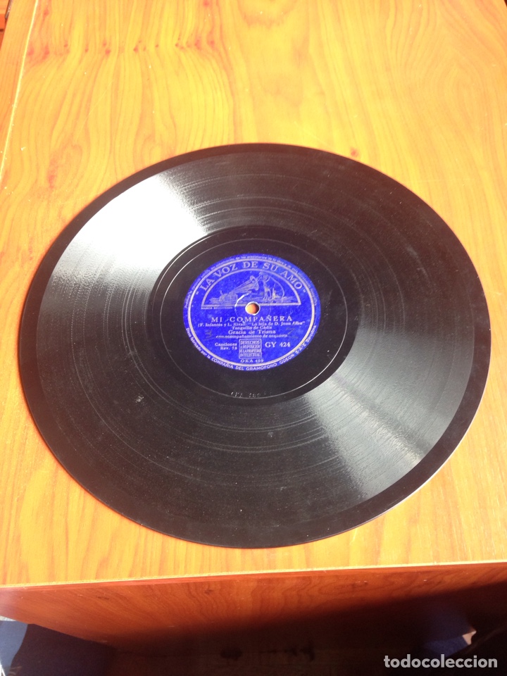 Discos de pizarra: Mi compa&ntilde;era gracia de Triana - Foto 2