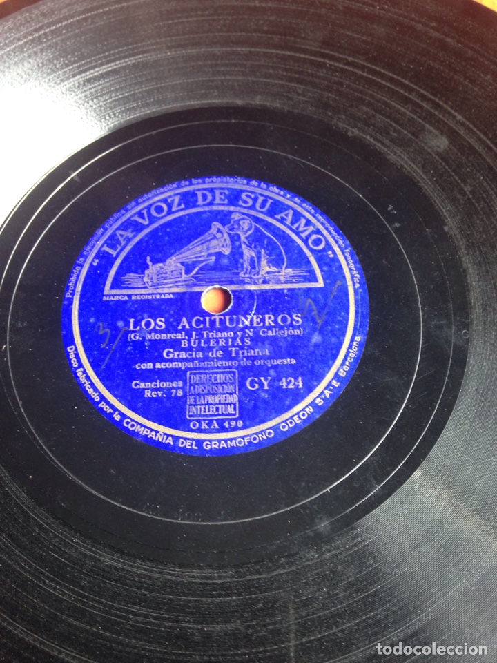 Discos de pizarra: Mi compa&ntilde;era gracia de Triana - Foto 3
