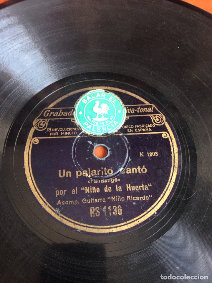 Discos de pizarra: Un pajarito canto ni&ntilde;o de la huerta - Foto 1