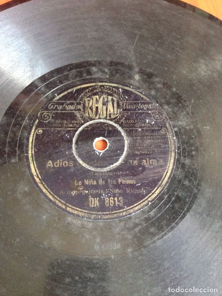 Discos de pizarra: Adi&oacute;s padre de mi alma la ni&ntilde;a de los peines - Foto 1