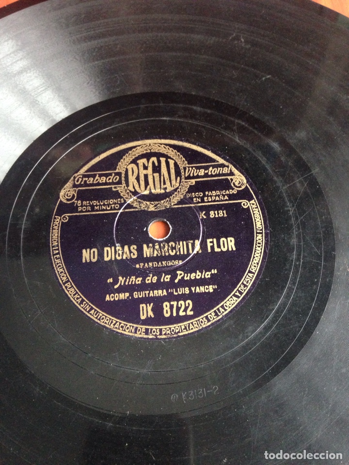Discos de pizarra: No digas marchita flor ni&ntilde;a de la Puebla - Foto 1