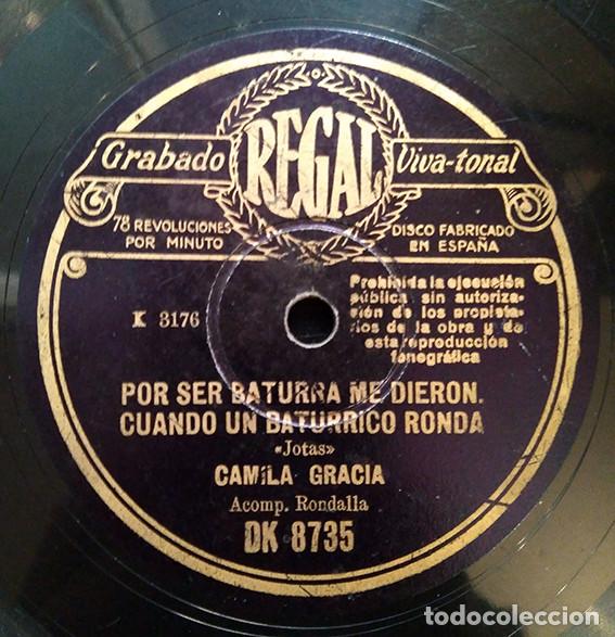 Discos de pizarra: CAMILA GRACIA - JOTAS - REGAL DK8735 - Foto 1