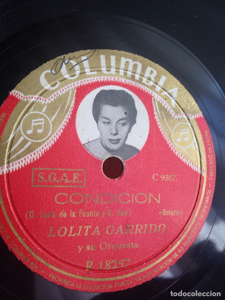 Discos de pizarra: Condici&oacute;n lolita garrido - Foto 1