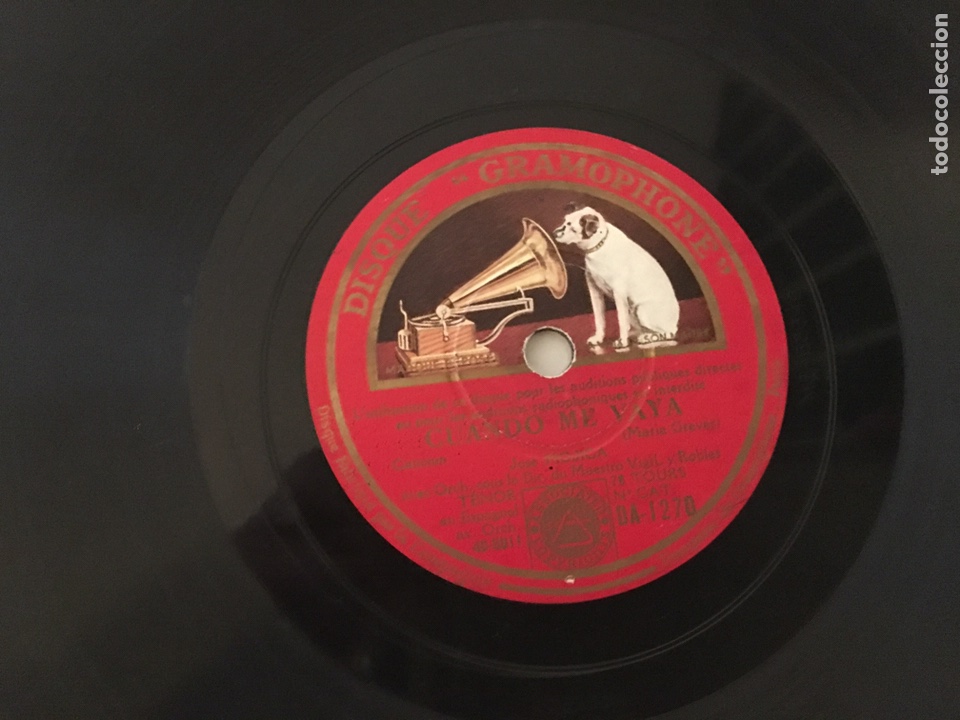 Discos de pizarra: Disco de pizarra disque gramophone Jos&eacute; Mojica - Foto 1
