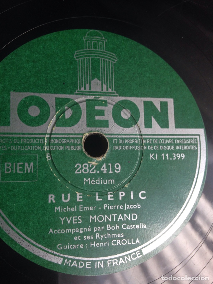 Discos de pizarra: Rue lepic yves montand - Foto 1