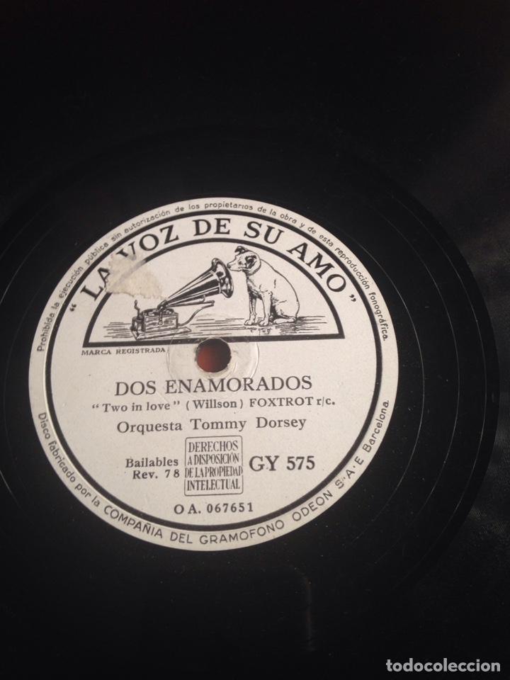 Discos de pizarra: Dos enamorados tommy dorsey - Foto 1