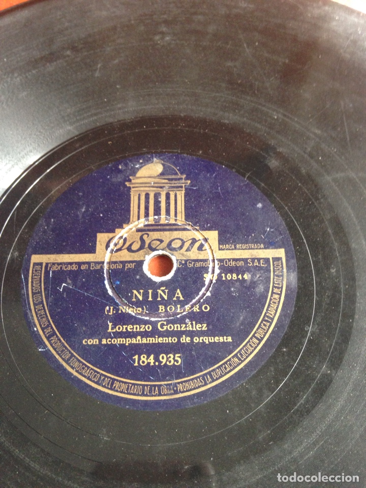 Discos de pizarra: Ni&ntilde;a bolero Lorenzo Gonz&aacute;lez - Foto 1