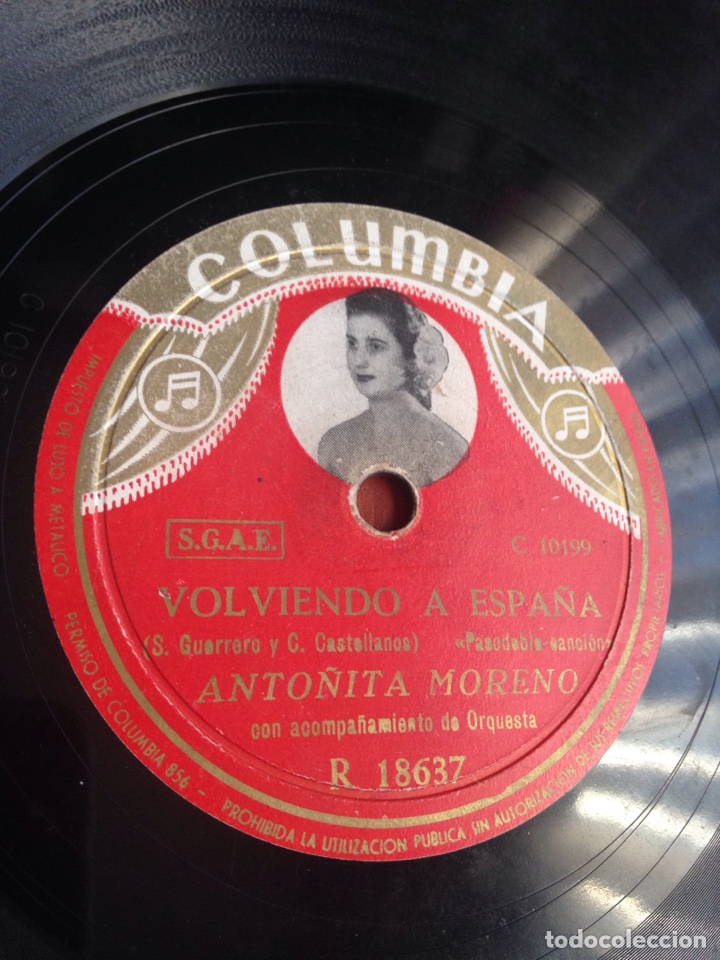 Discos de pizarra: Volviendo a Espa&ntilde;a anto&ntilde;ita Moreno - Foto 1