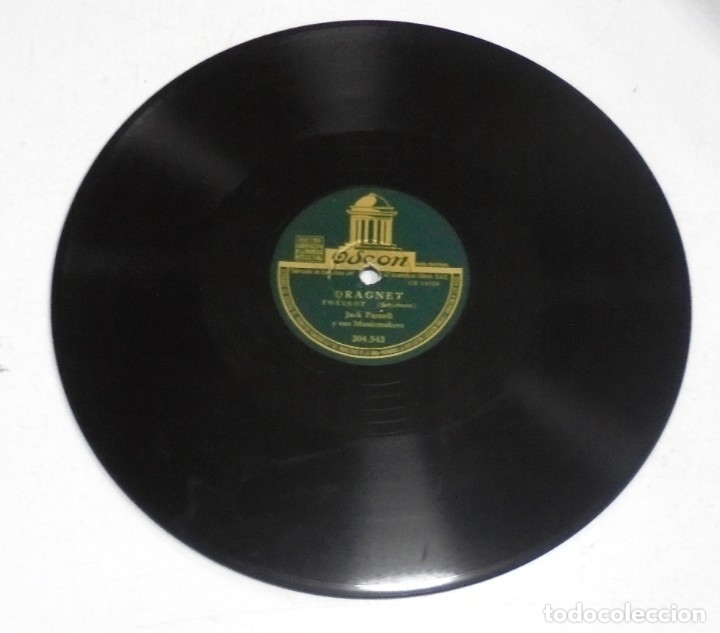 Discos de pizarra: DISCO DE PIZARRA. ODEON. 204543. JACTANCIOSO / DRAGNET - Foto 2