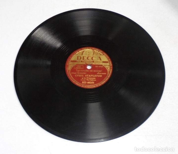 Discos de pizarra: DISCO PIZARRA. DECCA. RD 40253. TERRONCITO DE AZUCAR / TE PRESENTO AL SE&Ntilde;OR GALLAGHAN - Foto 1