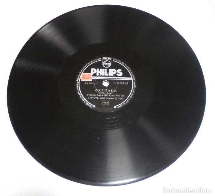 Discos de pizarra: DISCO PIZARRA. PHILIPS. B 21193 H. LA DEJE PARTIR / GRANADA - Foto 2
