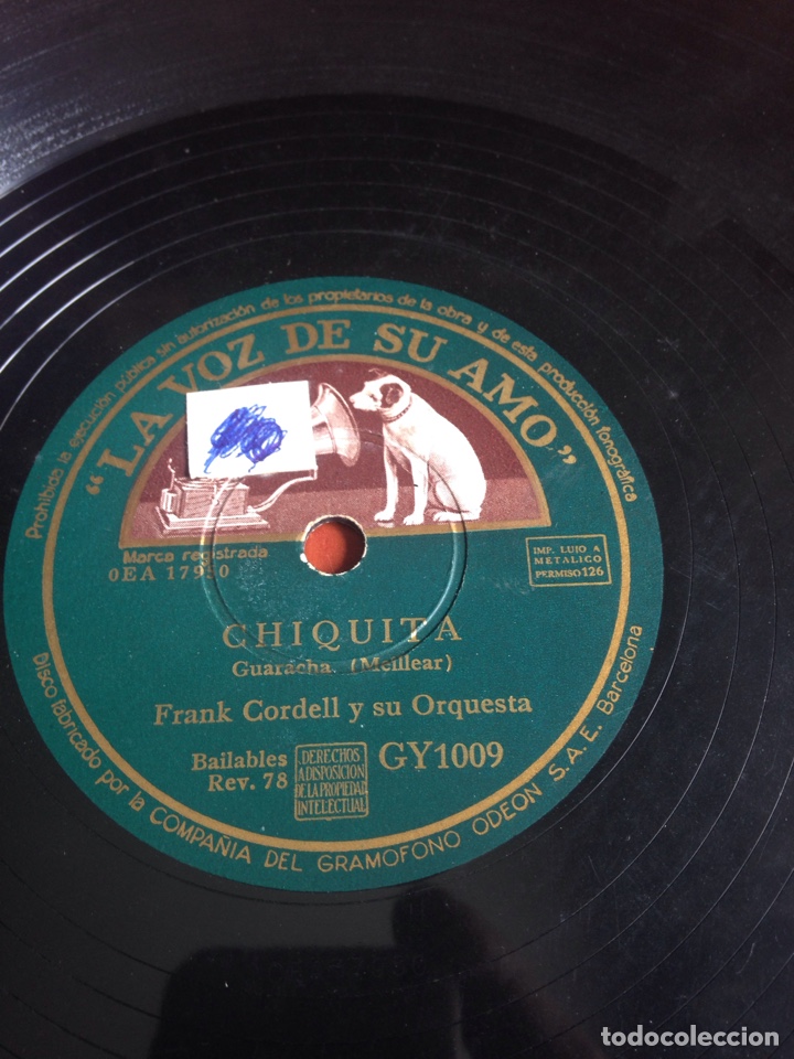 Discos de pizarra: Chiquita Frank cordell - Foto 1