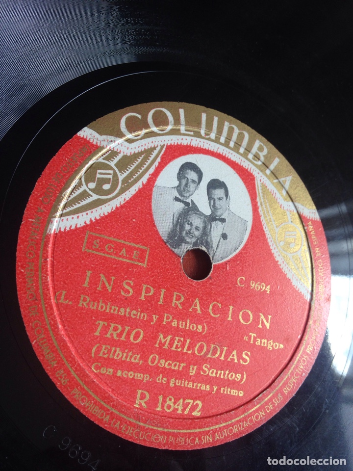 Discos de pizarra: La comparsita tr&iacute;o melod&iacute;as - Foto 4