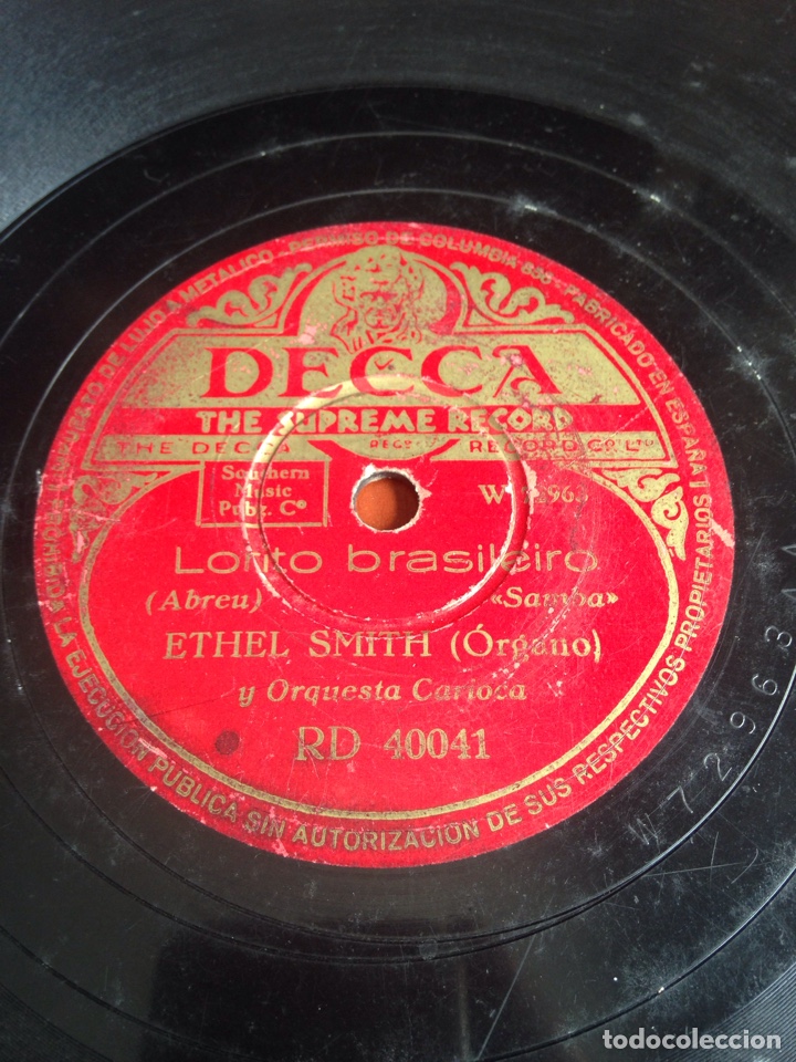 Discos de pizarra: Lolita brasileiro Ethel smith - Foto 1