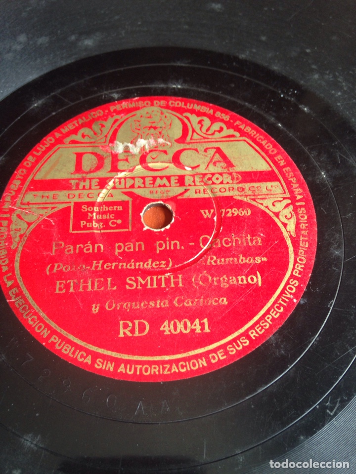 Discos de pizarra: Lolita brasileiro Ethel smith - Foto 3