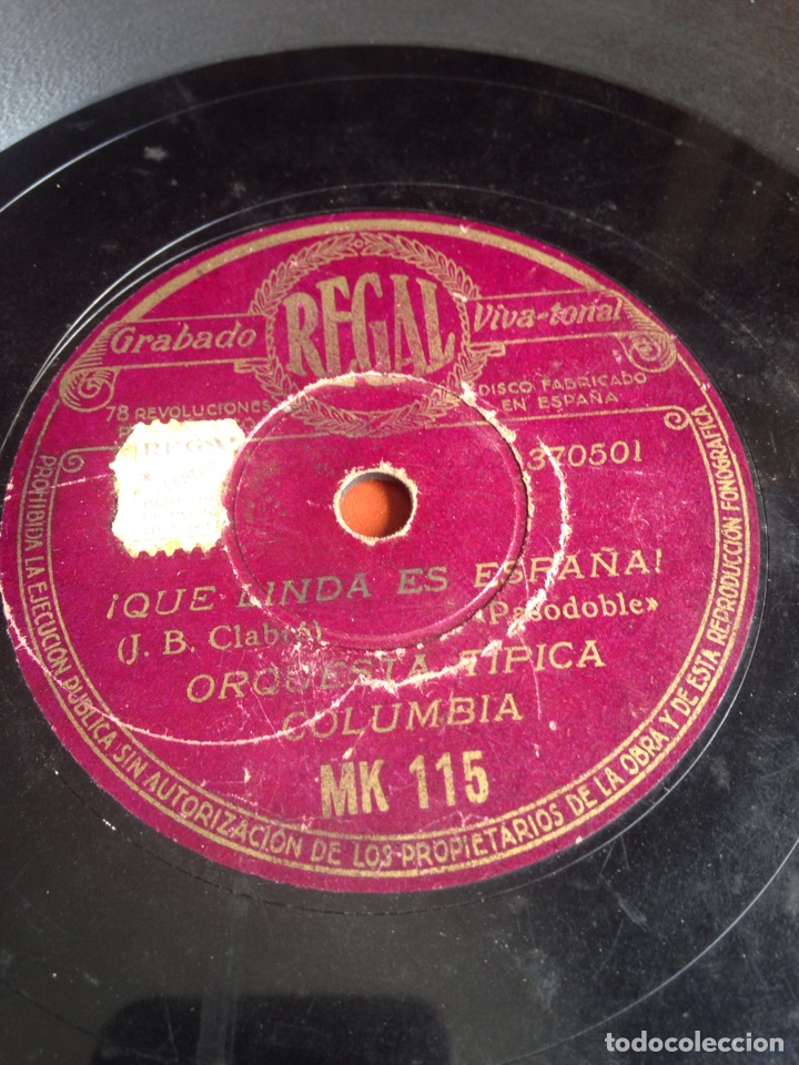Discos de pizarra: Que linda es Espa&ntilde;a pasodoble - Foto 1